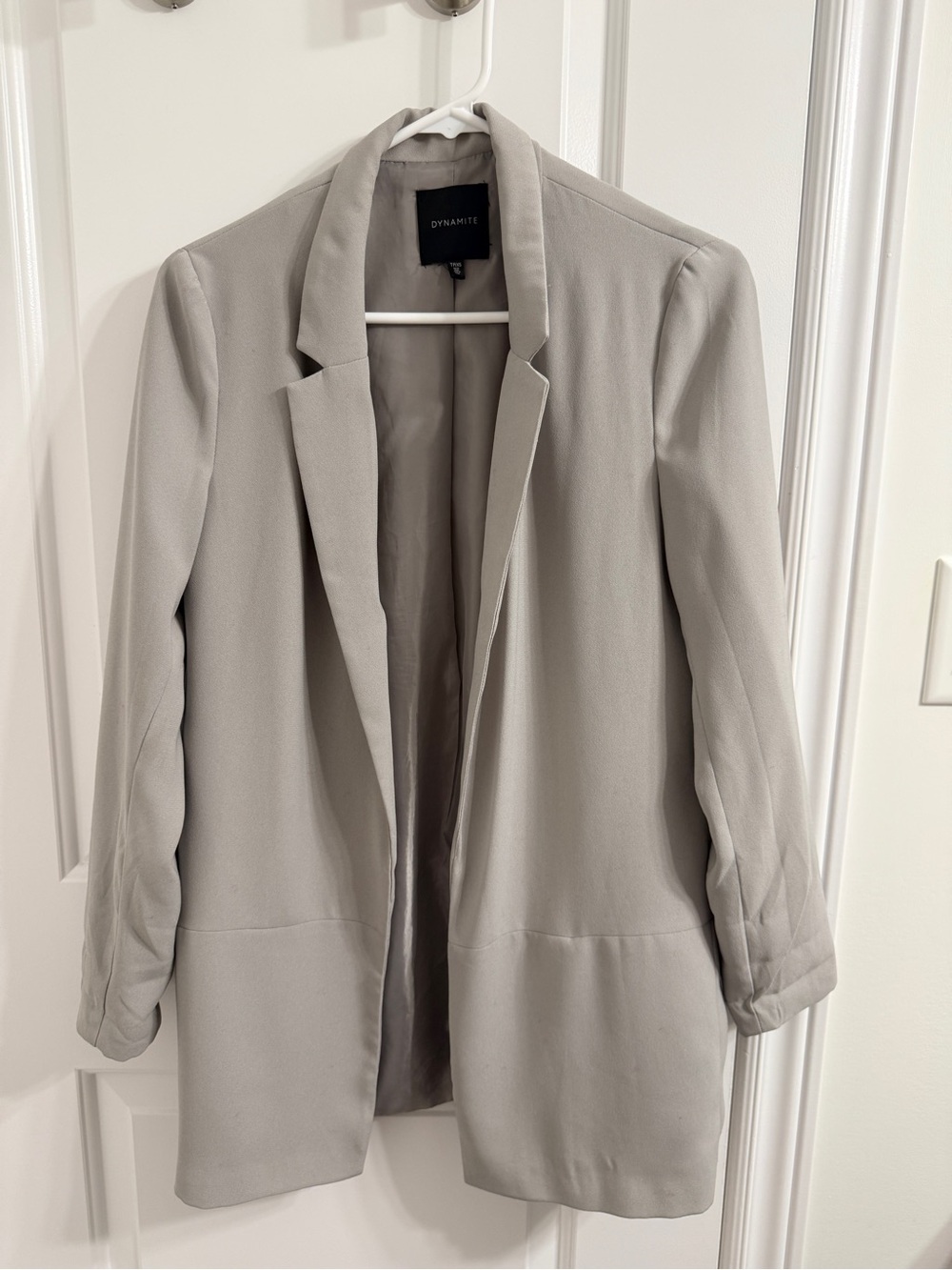 DYNAMITE Light Gray Women's Open Blazer XS